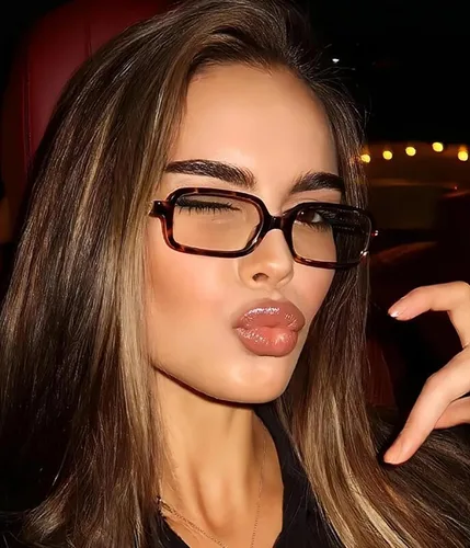 Miniatura 2 de Gafas rectangulares para mujeres y hombres, de los años 90, con marco cuadrado pequeño, lentes de luz azul, antifatiga ocular