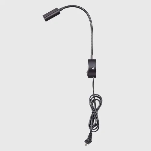 Miniatura 5 de Lámpara de luz de lectura montada en la pared LED 3W blanco cálido 3000K cable de enchufe negro acabado 1 pieza Interruptor basculante negro 1 pieza