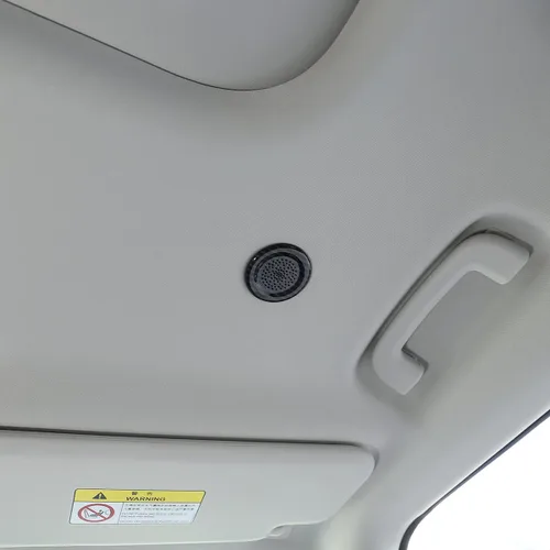 Miniatura 3 de YIWANG ABS cubierta del micrófono del techo del coche decoración pegatinas para Land Rover Defender 110 2020-2022 Auto Accesorios (fibra de carbono)