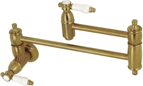 Miniatura 7 de Kingston Brass KS3103BPL - Grifo de cocina para relleno de olla de montaje en pared, latón antiguo