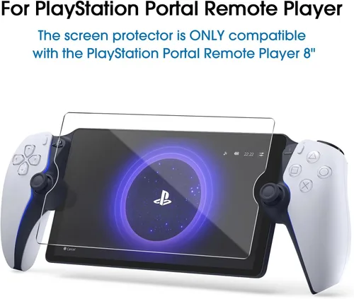 Miniatura 2 de amFilm Paquete de 3 protectores de pantalla de vidrio templado para PlayStation Portal Remote Player de 8 pulgadas - PlayStation 5 con kit de fácil