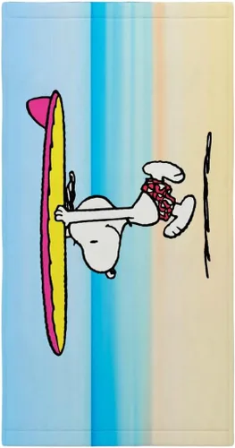 Franco Collectibles Peanuts Snoopy Toalla de baño/piscina/playa de algodón súper suave, 60 pulgadas x 30 pulgadas, (Producto 100% oficialmente
