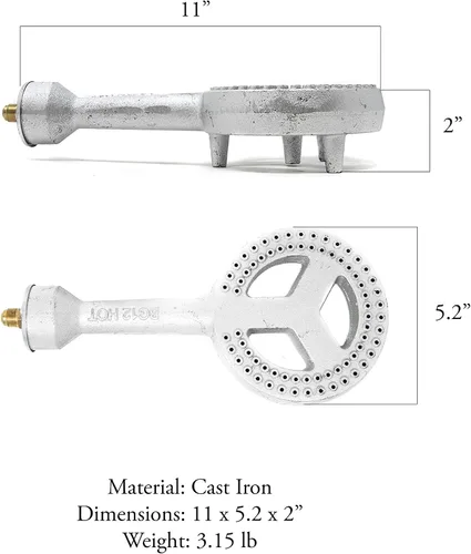Miniatura 3 de GAS ONE cabeza de hornalla de alta presión de hierro colado con orificio de metal