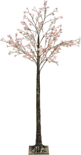 Miniatura 7 de LuxenHome - Árbol de Gypsophila iluminado de 5 pies, árboles iluminados, decoraciones de Navidad, árboles artificiales preiluminados, decoración