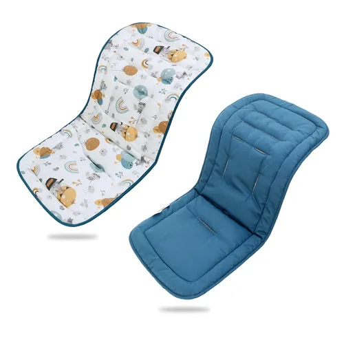 Miniatura 15 de Cojín para Carrito de Bebé, Colchoneta Silla Paseo Universal Transpirable, Cojín para Sillas de Paseo 100% Algodón, 34x78cm 1 Paquete