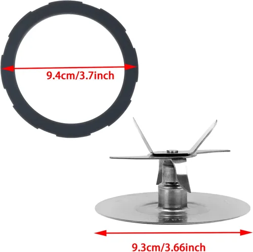 Miniatura 2 de Pro 1200 Blender Blade Reemplazo de acero inoxidable para Oster Pro 1200 Blender Accesorio con una junta de goma O Ring para Oster Pro 1200 Blender