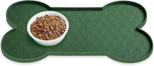 Miniatura 12 de PWTAA Tapete para Comida de Perros Antideslizante de Silicona, Tapete para Tazón de Perro más Grueso, Mantel Individual para Mascotas Impermeable