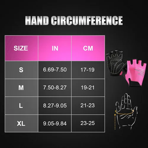Miniatura 6 de Guantes de ciclismo para hombres y mujeres, guantes de ciclismo de medio dedo, guantes de entrenamiento adecuados para deportes al aire libre