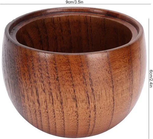 Miniatura 3 de Paquete de 2 tarros de condimentos japoneses, tarros de especias de madera maciza con tapa y cuchara, contenedor de madera de azufaifo, madera