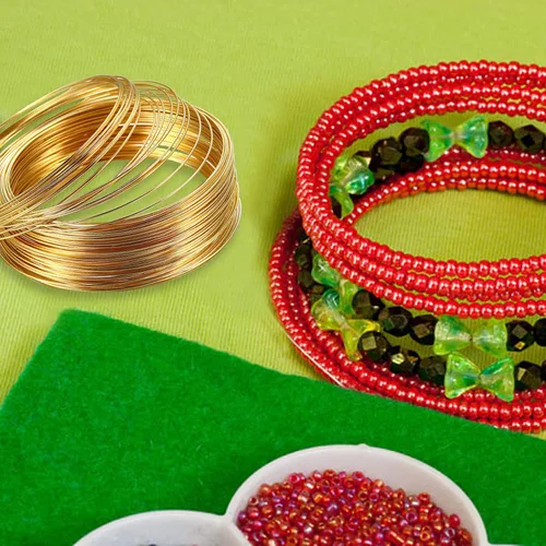 Miniatura 6 de Huwujiu Pulsera de alambre de 400 lazos para joyería con cuentas de memoria de alambre de acero con memoria para creación de arte, pulsera, collar