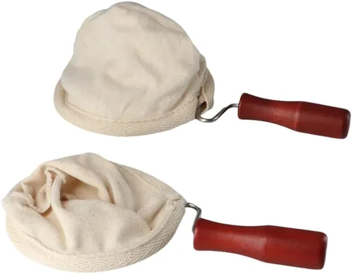 Miniatura 2 de Bolsa de filtro de tela de franela, filtro de café con mango de madera, bolsa de filtro de tela de franela reutilizable para café, filtro de café