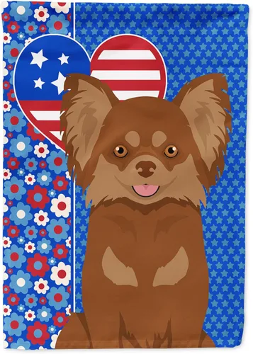 Miniatura 322 de Caroline's Treasures WDK5119GF - Bandera de jardín americana de Airedale Terrier de Estados Unidos, color negro y tostado, bandera decorativa