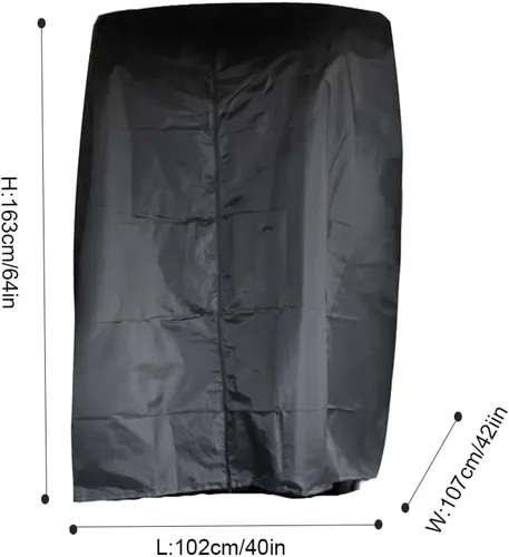 Miniatura 6 de Cubierta para estación de barra de dominadas, 40 x 42 x 64 pulgadas, cubierta protectora para entrenamiento de fuerza, soportes de inmersión, Negro