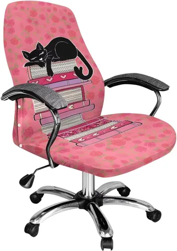 Miniatura 10 de Funda para silla de oficina de mármol morado, lavable, funda para silla de escritorio, fundas para silla de computadora para silla giratoria, silla