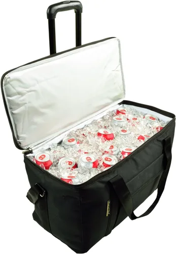 Miniatura 7 de Enfriador de viaje con ruedas de la Universidad de Texas en Austin, con licencia oficial, capacidad para 64 latas, enfriador plegable a prueba