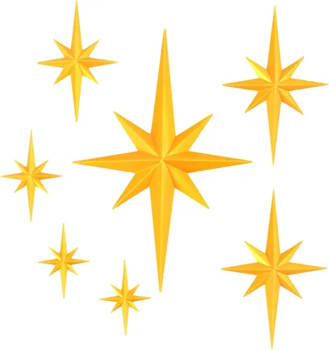 TAAMOG Vintage Celestial Wall Decor, Retro 3d Star Mid Century Modern Decor, Plastic Starburst Decor Art Wall Sculpture For Home Room,3d Printed(Set