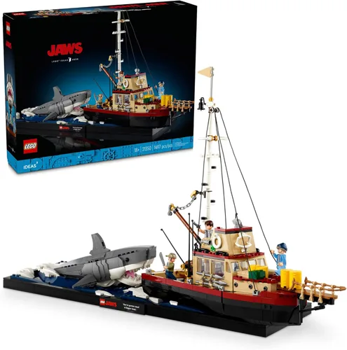 LEGO Ideas Jaws Set – Kit de diorama para fanáticos de la película clásica – Juguete de tiburón – Regalo de recuerdos de película para adultos –