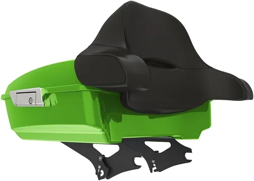 Miniatura 75 de King Tour Pack para Harley Alpine Green, cierre de paquete turístico, portaequipajes superior, soporte de montaje negro, placa de metal para Harley