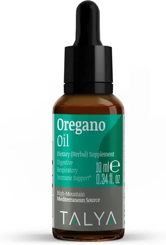TALYA Aceite de orégano 0.34 onzas líquidas | Aceite de orégano líquido | Apoyo inmunológico, alto contenido de carvacrol, salud digestiva | Sin OMG
