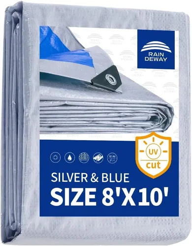 Miniatura 32 de RAINDEWAY Tarps - Lona impermeable de color azul de 4 x 16 pies de grosor, resistente a desgarros, multiusos, para techo, campamento, automóvil