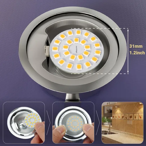 Miniatura 3 de Bombilla LED G4 de disco blanco brillante 5000K 2W – 20W halógena JC bombilla de repuesto G4 Bi Pin – Bombillas de disco de 12 voltios debajo