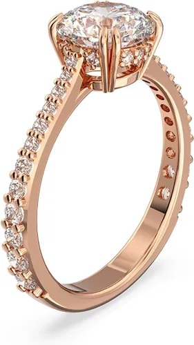 Miniatura 2 de Swarovski Colección de joyas de anillo de cóctel Constella, corte princesa, cristales transparentes