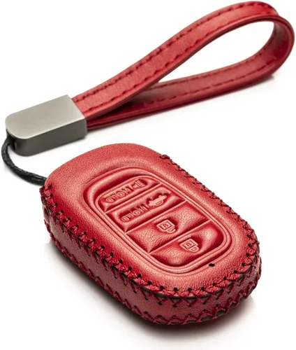 Miniatura 12 de Vitodeco Funda de cuero para llavero compatible con Honda Civic, Civic Hatchback, Accord, HR-V, CRV, Pilot, Passport 2023-2026 (4 botones, marrón)