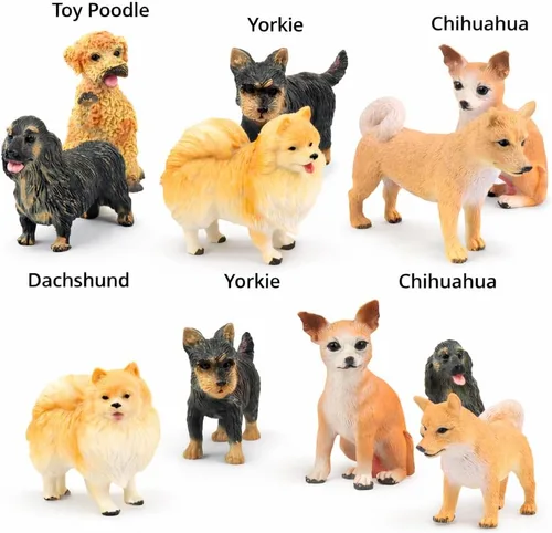 Miniatura 4 de Liberty Imports Juego de 18 figuras de perro grandes, animales de juguete realistas de 4 pulgadas, figuras de raza de perro de plástico grande