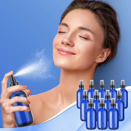 Miniatura 3 de Fumete 36 botellas de spray de vidrio de 4 onzas, botella de spray de vidrio de niebla fina, recipientes de líquido recargables con 6 etiquetas, 6