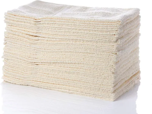 SIMPLI-Magic Toallas de mano de algodón de 16 x 27 pulgadas (paquete de 12) – Toallas suaves para baño, cocina, salón y gimnasio (beige)