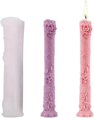 Miniatura 10 de Cestony Moldes de silicona con forma de pilar de torre de esqueleto 3D de Halloween para hacer velas, velas de resina, aromaterapia, cera de jabón