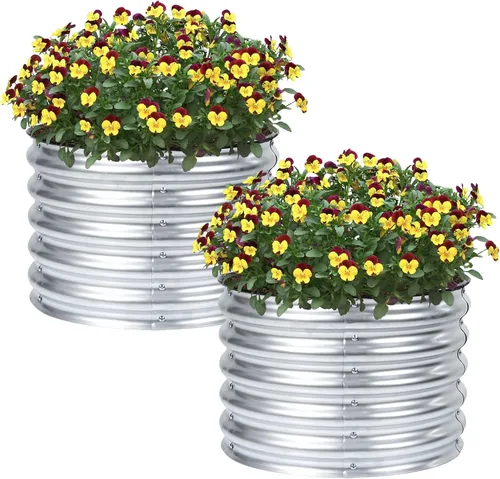 Miniatura 33 de Aoodor Aluzinc - Cama de jardín modular 2 en 1 elevada de metal, 63 pulgadas de largo x 32 pulgadas de ancho x 32 pulgadas de alto, maceta