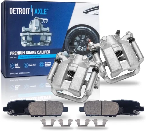 Miniatura 12 de Detroit Axle - Kit de freno delantero para Nissan Sentra 2020-2024 de 11.02 pulgadas, rotores de freno de disco perforados y ranurados, pastillas