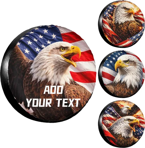 Miniatura 23 de Funda personalizada para neumático de repuesto, cubierta universal para rueda, añade tu propia foto, texto, logotipo, impermeable, a prueba