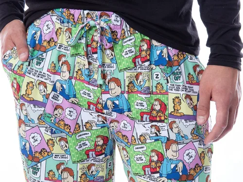 Miniatura 4 de Nickelodeon Mens Garfield and Jon Classic Comic Strip Lounge Pajama Pants