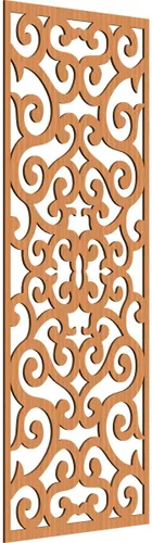 Miniatura 156 de Eveline - Paneles decorativos de pared de madera con calado, 13 3/8 pulgadas de ancho x 34 3/8 pulgadas de alto x 3/8 de alto, roble rojo rojo