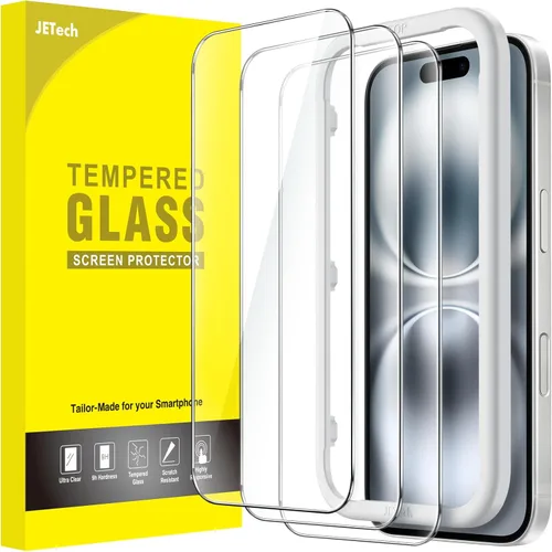 Miniatura 19 de JETech Protector de Pantalla para iPhone 17 Pro de 6.3 Pulgadas, Película de Vidrio Templado con Herramienta de Fácil Instalación, Dureza 9H