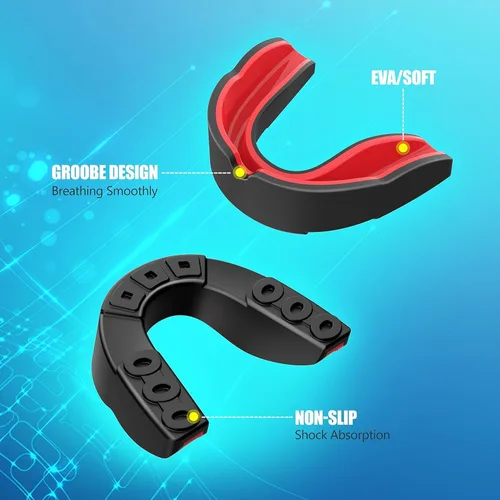 Miniatura 5 de Protectores bucales juveniles de fútbol para niños, para deportes, boquilla, boxeo, protectores bucales para artes marciales mixtas y rugby