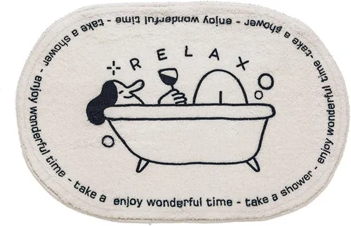 Miniatura 13 de Tapetes de baño ultra suaves y acogedores de dibujos animados, tapete de baño para sala de estar, tapete de baño antideslizante para puerta