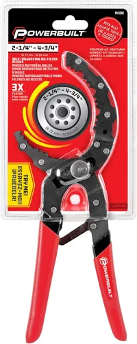 Miniatura 5 de Powerbuilt Alicates autoajustables para filtro de aceite, llave de filtro de aceite ajustable, sujeta y gira los filtros de aceite de 2-1/4 pulgadas