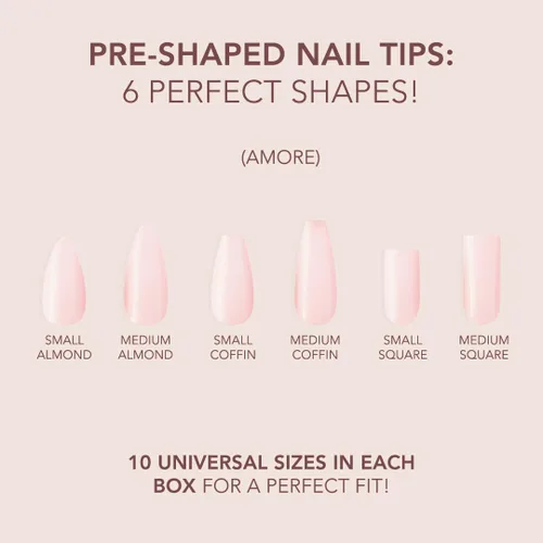 Miniatura 4 de Kiara Sky Uñas profesionales *NEW* Cover Gelly Tip Case Soft Gel extensiones de uñas (almendra mediana - Amore)