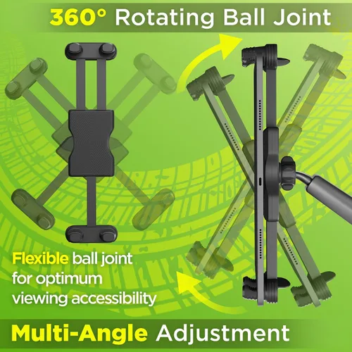 Miniatura 5 de Soporte para Tableta de Camión Montaje de Tableta - Soporte para iPad para Camión, Ventosa Súper Resistente de Servicio Pesado, Brazo Largo de 16.7