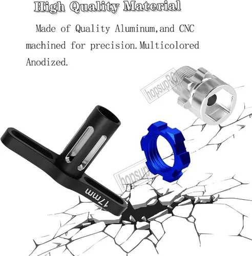 Miniatura 4 de Upgrades Part para 1/10 Slash Rustler Stampede Bandit 4WD 2wd, adaptadores de cubo hexagonal de aluminio de 0.472 in a 0.669 in con desplazamiento