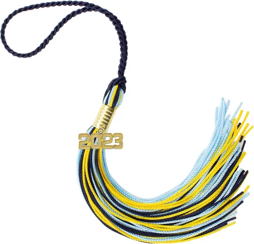 Miniatura 268 de Borla de graduación Aqua 2022, todos los colores escolares disponibles, fabricada en Estados Unidos