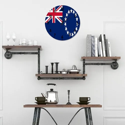 Miniatura 117 de Cheyan Reloj de pared con bandera de Canadá de 12 pulgadas, silencioso, sin tictac, de PVC, funciona con pilas, reloj redondo decorativo, regalo