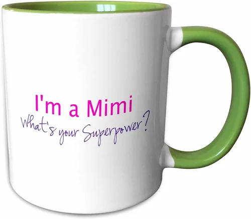 Miniatura 8 de 3dRose mug_193745_1 Im a Mimi Whats Your Superpower - Taza de cerámica con texto en inglés «Im a Mimi Whats Your Superpower», color rosa intenso, 11