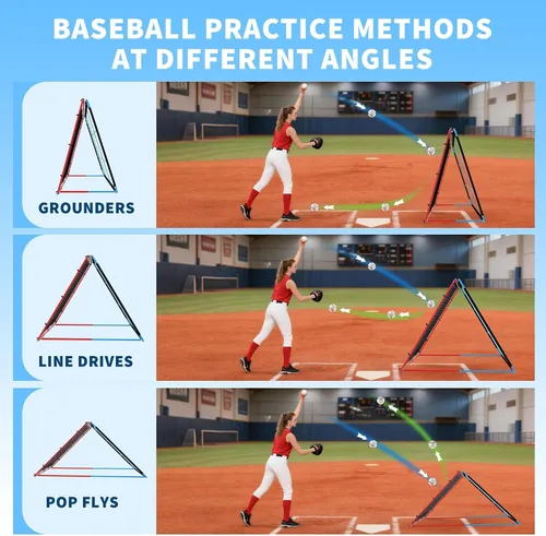 Miniatura 4 de 2-in-1 Baseball Pitching and Rebound Net, Trainer and Return Screen for Pitching Practice