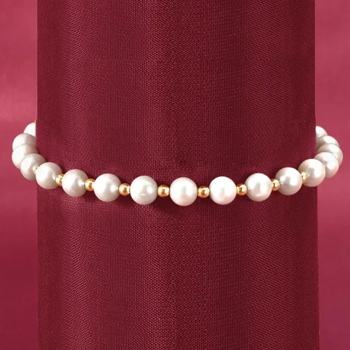 Miniatura 4 de Ross-Simons 6-7mm Cultured Pearl Bracelet With 14kt Yellow Gold