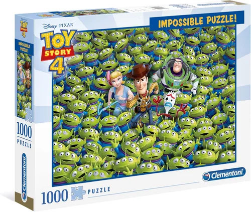 Clementoni Toy Story 4 Impossible - Rompecabezas de 1000 piezas, multicolor, 39499