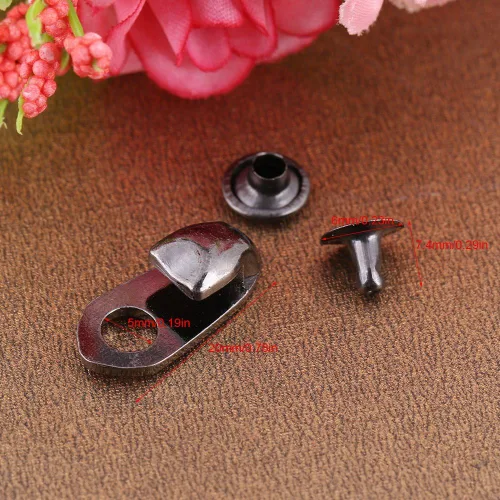 Miniatura 2 de Hilitand 20 unids/set de accesorios de encaje, ganchos para botas con remaches para escalada senderismo zapatos trabajo al aire libre botas